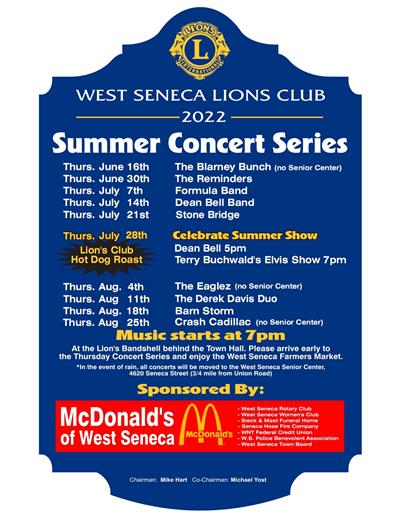 WS Lions Concert Series Summer 2022
